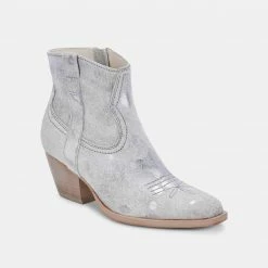 DOLCEVITA SILMA BOOTIES IN SILVER MULTI CALF HAIR