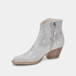 DOLCEVITA SILMA BOOTIES IN SILVER MULTI CALF HAIR