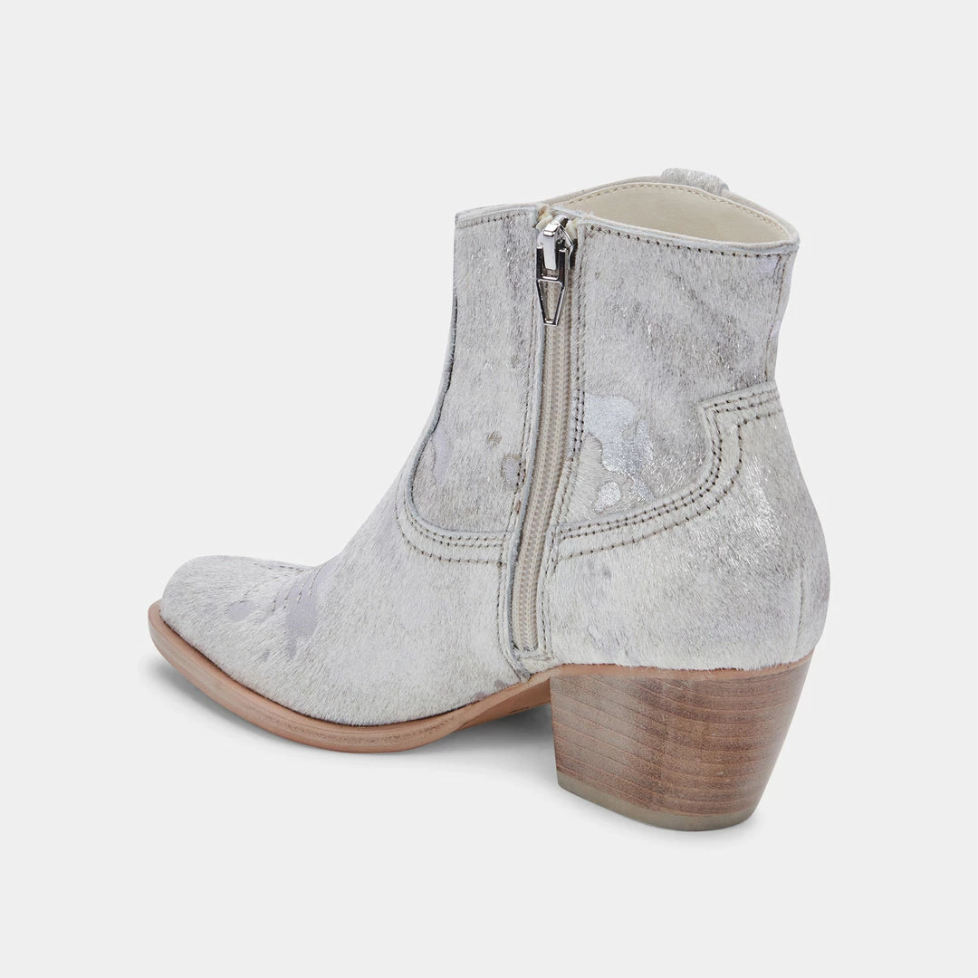 DOLCEVITA SILMA BOOTIES IN SILVER MULTI CALF HAIR