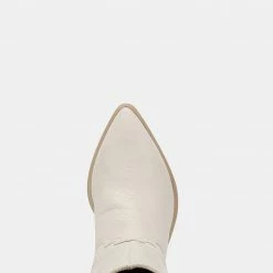 DOLCEVITA SOLEI BOOTS WHITE EMBOSSED LEATHER