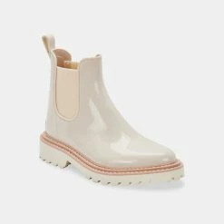 DOLCEVITA PRE-ORDER STORMY RAINBOOTS IVORY PATENT STELLA