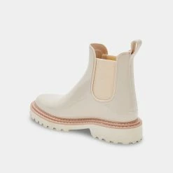 DOLCEVITA PRE-ORDER STORMY RAINBOOTS IVORY PATENT STELLA