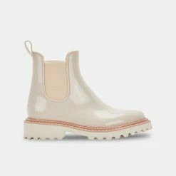 DOLCEVITA PRE-ORDER STORMY RAINBOOTS IVORY PATENT STELLA