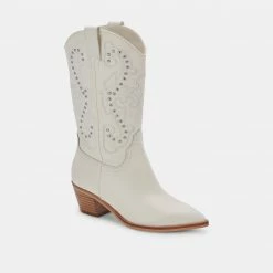 DOLCEVITA SULA BOOTS OFF WHITE LEATHER
