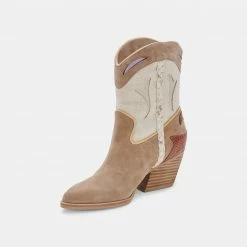 Recurate RESALE LORAL BOOTIES IN TAUPE MULTI SUEDE - Re:vita