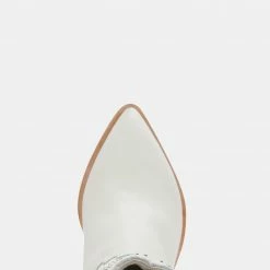 DOLCEVITA SOLEI STUD BOOTS OFF WHITE LEATHER