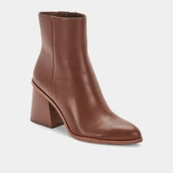 DOLCEVITA TERRIE BOOTIES CHOCOLATE LEATHER