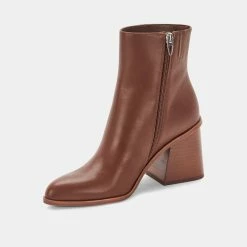 DOLCEVITA TERRIE BOOTIES CHOCOLATE LEATHER