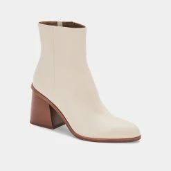 DOLCEVITA TERRIE BOOTIES IVORY LEATHER