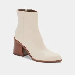 Recurate RESALE TERRIE BOOTIES IVORY LEATHER - Re:vita