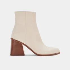 DOLCEVITA TERRIE BOOTIES IVORY LEATHER