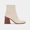 Recurate RESALE TERRIE BOOTIES IVORY LEATHER - Re:vita