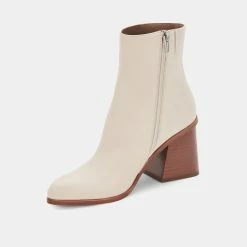 DOLCEVITA TERRIE BOOTIES IVORY LEATHER