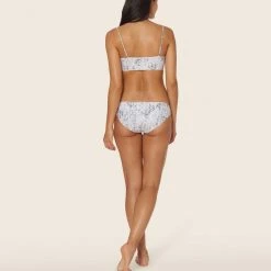 DOLCEVITA SALE STELLA REVERSIBLE BASIC SCOOP BOTTOM IN WHITE SNAKE