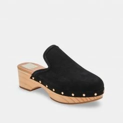 DOLCEVITA CLOSEN CLOGS BLACK NUBUCK