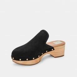 DOLCEVITA CLOSEN CLOGS BLACK NUBUCK