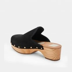 DOLCEVITA CLOSEN CLOGS BLACK NUBUCK
