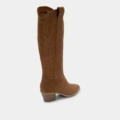 DOLCEVITA WESTERN INSPIRED SOLEI BOOTS WHISKEY NUBUCK