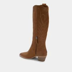 DOLCEVITA WESTERN INSPIRED SOLEI BOOTS WHISKEY NUBUCK