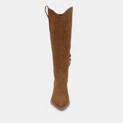 DOLCEVITA WESTERN INSPIRED SOLEI BOOTS WHISKEY NUBUCK