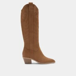 DOLCEVITA WESTERN INSPIRED SOLEI BOOTS WHISKEY NUBUCK