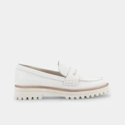 DOLCEVITA AUBREE FLATS WHITE LEATHER