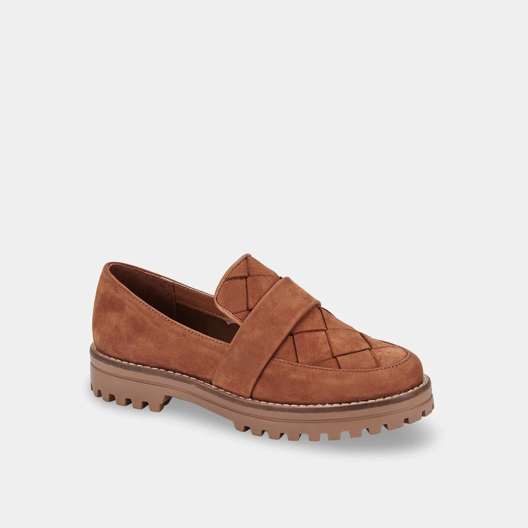 DOLCEVITA AUBREE WOVEN FLATS DK BROWN NUBUCK