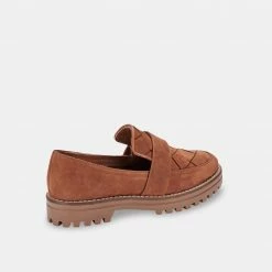 DOLCEVITA AUBREE WOVEN FLATS DK BROWN NUBUCK