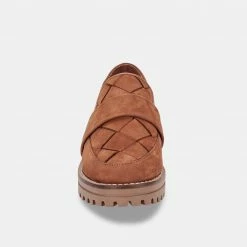 DOLCEVITA AUBREE WOVEN FLATS DK BROWN NUBUCK