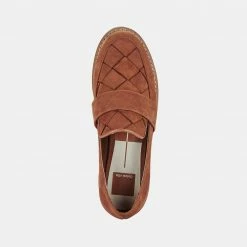 DOLCEVITA AUBREE WOVEN FLATS DK BROWN NUBUCK