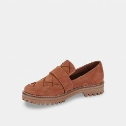 DOLCEVITA AUBREE WOVEN FLATS DK BROWN NUBUCK