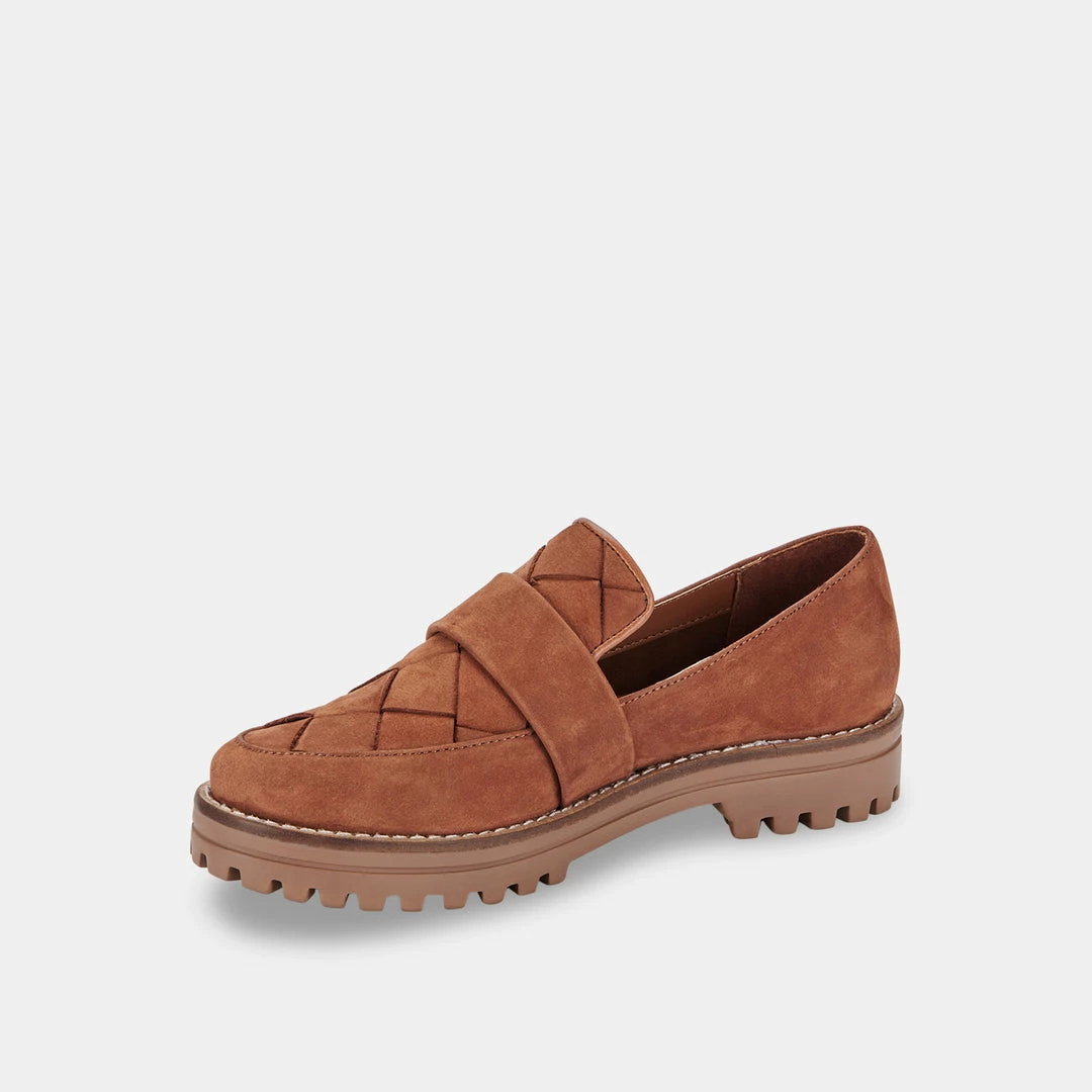 DOLCEVITA AUBREE WOVEN FLATS DK BROWN NUBUCK