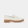 DOLCEVITA AUBREE WOVEN FLATS WHITE LEATHER