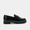 DOLCEVITA AUBREE FLATS NOIR CROCO PRINT LEATHER