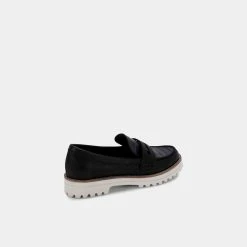 DOLCEVITA AUBREE FLATS ONYX LEATHER