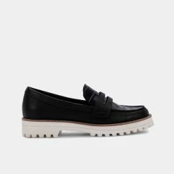 DOLCEVITA AUBREE FLATS ONYX LEATHER