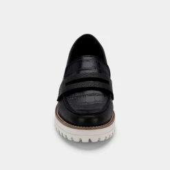 DOLCEVITA AUBREE FLATS ONYX LEATHER