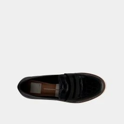 DOLCEVITA AUBREE FLATS ONYX LEATHER
