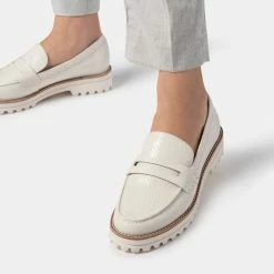 DOLCEVITA AUBREE FLATS WHITE LEATHER