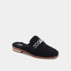 DOLCEVITA MULES & CLOGS PELA FLATS BLACK PLUSH