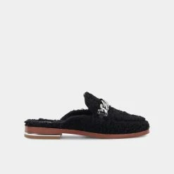 DOLCEVITA MULES & CLOGS PELA FLATS BLACK PLUSH