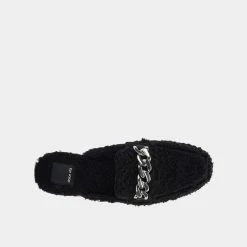 DOLCEVITA MULES & CLOGS PELA FLATS BLACK PLUSH