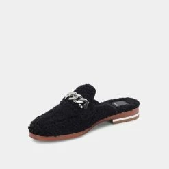 DOLCEVITA MULES & CLOGS PELA FLATS BLACK PLUSH