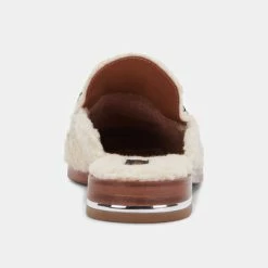 DOLCEVITA PELA FLATS NATURAL PLUSH MULES & CLOGS