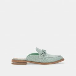 DOLCEVITA PELA FLATS MINT RAFFIA