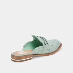 DOLCEVITA PELA FLATS MINT RAFFIA