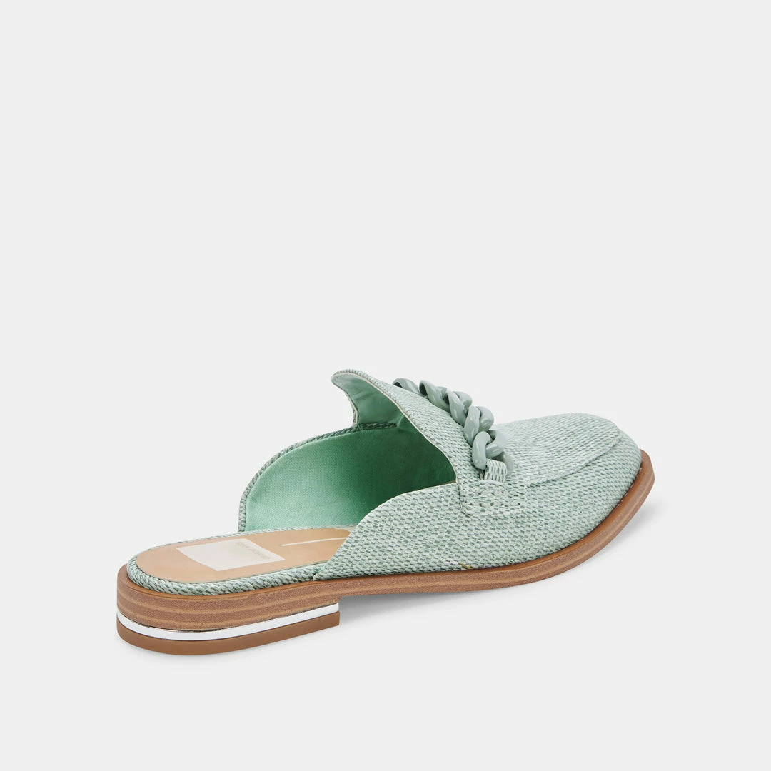 DOLCEVITA PELA FLATS MINT RAFFIA
