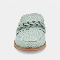 DOLCEVITA PELA FLATS MINT RAFFIA