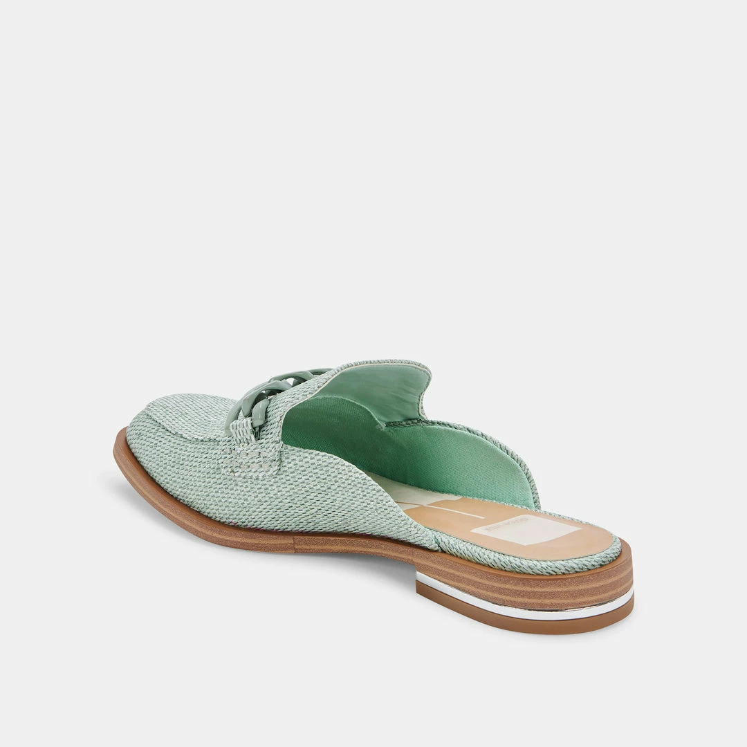 DOLCEVITA PELA FLATS MINT RAFFIA