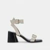 DOLCEVITA SANDALS AMAYA HEELS IVORY LEATHER